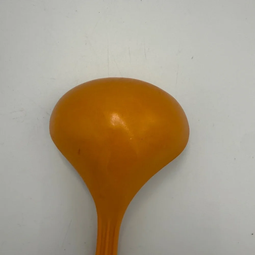 Vintage Hutzler Lopol Orange Melamine Soup Ladle No 705 Retro Kitchen Utensil